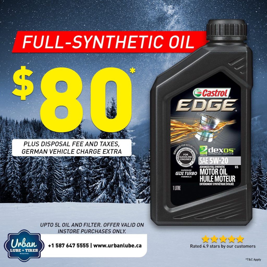 Full Synthetic Oil Change in Calgary